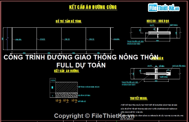 Báo cáo kinh tế kỹ thuật,thuyết minh dự toán,giao thông nông thôn,Kết cấu áo đường